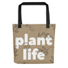 "Plant Life" Brown Tote bag