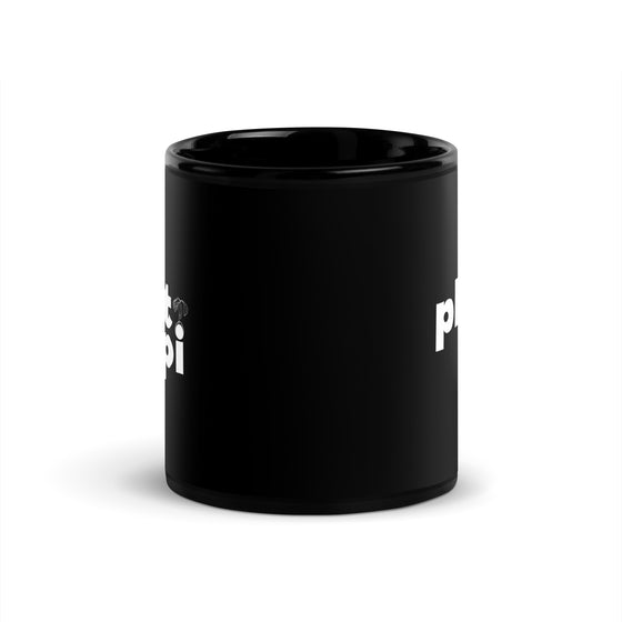 "Plant Papi" Black Glossy Mug