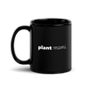 "Plant Mami" Cursive Black Glossy Mug