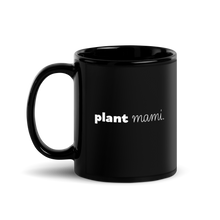  "Plant Mami" Cursive Black Glossy Mug