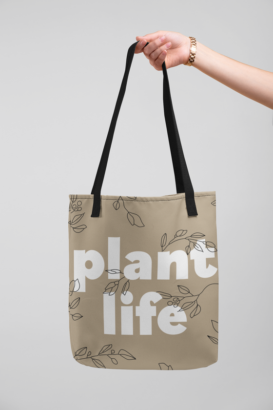 "Plant Life" Brown Tote bag