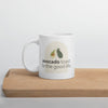 "Avocado Toast to the Good Life Arch" White Glossy Mug