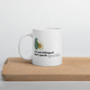 "Aguacates" White glossy mug