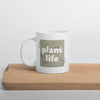 "Plant Life" Green/White glossy mug