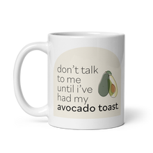  "Avocado Toast" White glossy mug