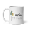 "Fat Hass Avocados" White glossy mug