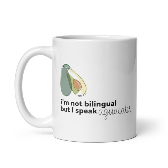 "Aguacates" White glossy mug