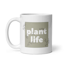  "Plant Life" Green/White glossy mug