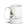 "Aguacates" White glossy mug