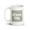 "Plant Life" Green/White glossy mug